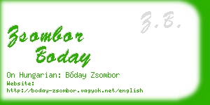 zsombor boday business card